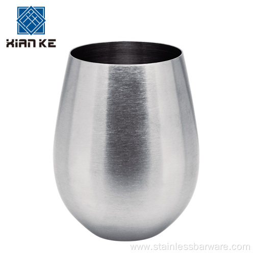 500ml Stainless Steel stemless wine tumbler silver matt